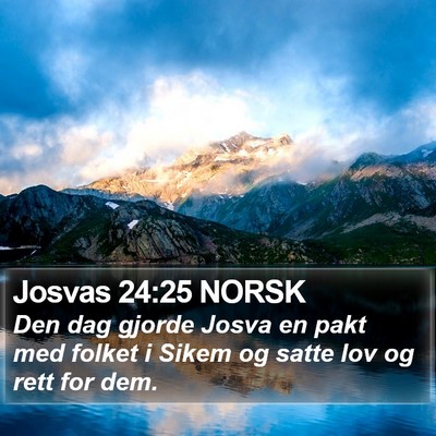 Josvas 24:25 NORSK Bible Verse Image