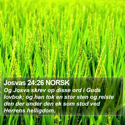 Josvas 24:26 NORSK Bible Verse Image