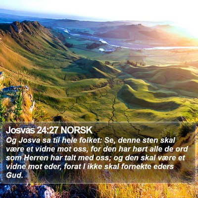Josvas 24:27 NORSK Bible Verse Image