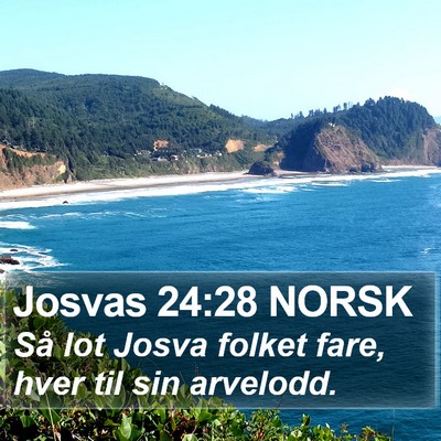 Josvas 24:28 NORSK Bible Verse Image