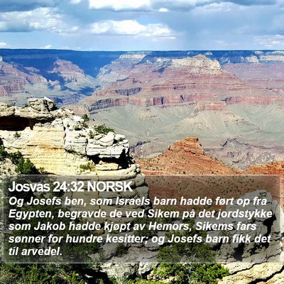 Josvas 24:32 NORSK Bible Verse Image
