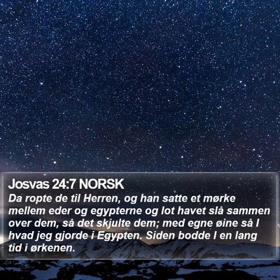 Josvas 24:7 NORSK Bible Verse Image