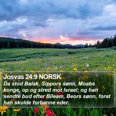 Josvas 24:9 NORSK Bible Verse Image