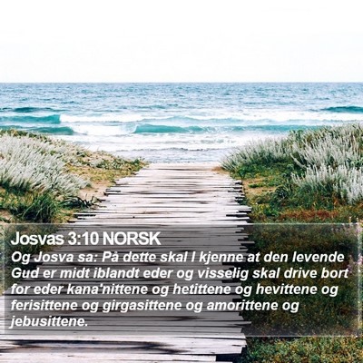 Josvas 3:10 NORSK Bible Verse Image