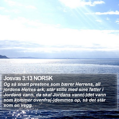 Josvas 3:13 NORSK Bible Verse Image