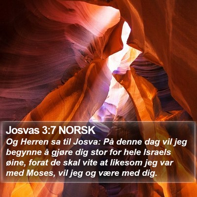 Josvas 3:7 NORSK Bible Verse Image