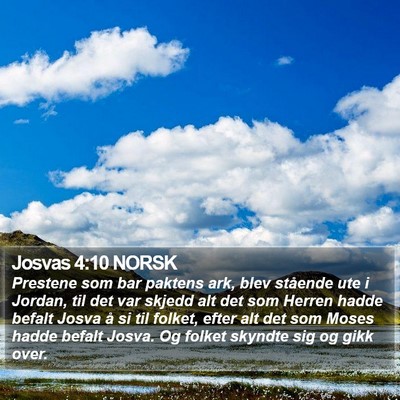 Josvas 4:10 NORSK Bible Verse Image