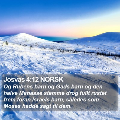 Josvas 4:12 NORSK Bible Verse Image