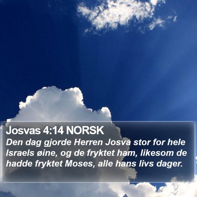 Josvas 4:14 NORSK Bible Verse Image