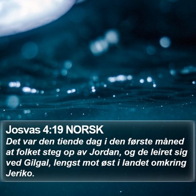 Josvas 4:19 NORSK Bible Verse Image