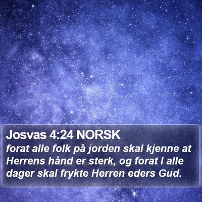 Josvas 4:24 NORSK Bible Verse Image