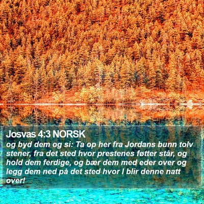 Josvas 4:3 NORSK Bible Verse Image