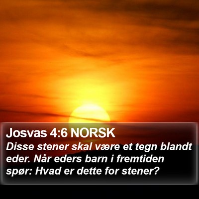 Josvas 4:6 NORSK Bible Verse Image