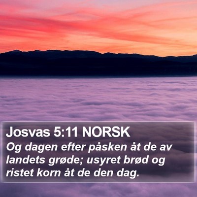 Josvas 5:11 NORSK Bible Verse Image