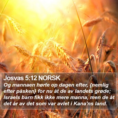 Josvas 5:12 NORSK Bible Verse Image