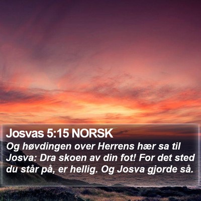 Josvas 5:15 NORSK Bible Verse Image