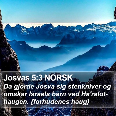 Josvas 5:3 NORSK Bible Verse Image