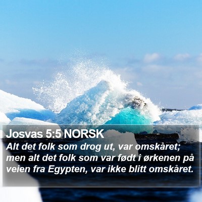 Josvas 5:5 NORSK Bible Verse Image