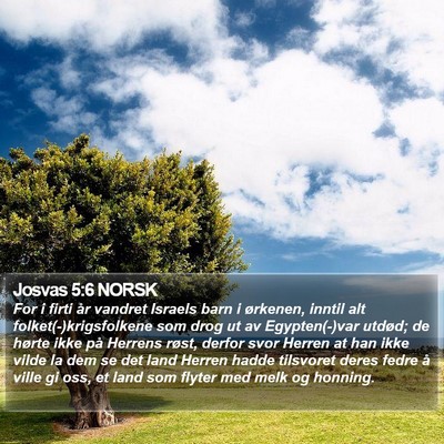 Josvas 5:6 NORSK Bible Verse Image