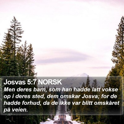 Josvas 5:7 NORSK Bible Verse Image