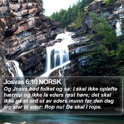 Josvas 6:10 NORSK Bible Verse Image