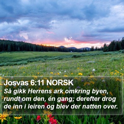 Josvas 6:11 NORSK Bible Verse Image