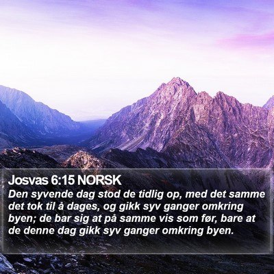 Josvas 6:15 NORSK Bible Verse Image