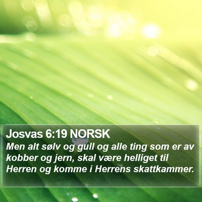 Josvas 6:19 NORSK Bible Verse Image