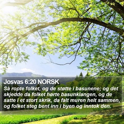 Josvas 6:20 NORSK Bible Verse Image