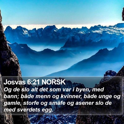 Josvas 6:21 NORSK Bible Verse Image