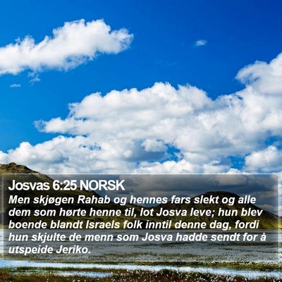 Josvas 6:25 NORSK Bible Verse Image