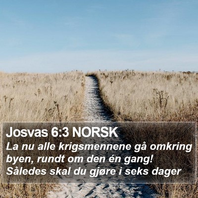 Josvas 6:3 NORSK Bible Verse Image