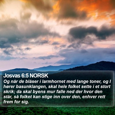 Josvas 6:5 NORSK Bible Verse Image