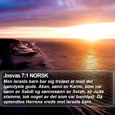 Josvas 7:1 NORSK Bible Verse Image