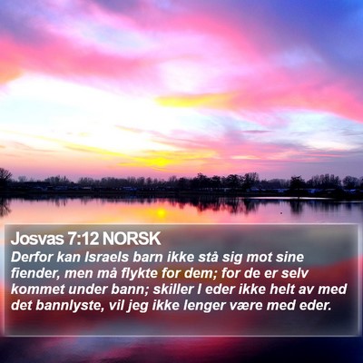 Josvas 7:12 NORSK Bible Verse Image