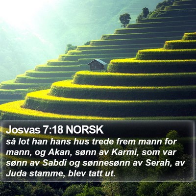 Josvas 7:18 NORSK Bible Verse Image