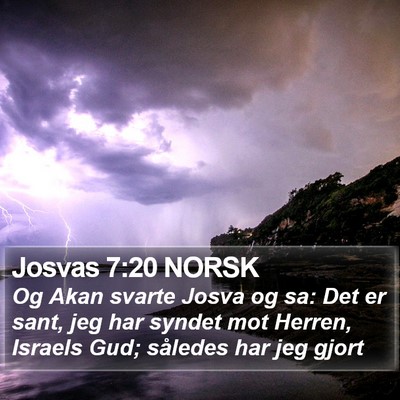 Josvas 7:20 NORSK Bible Verse Image