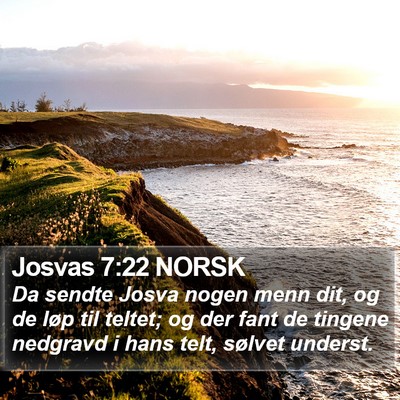 Josvas 7:22 NORSK Bible Verse Image