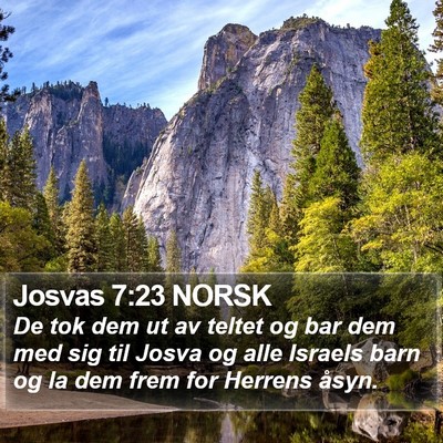 Josvas 7:23 NORSK Bible Verse Image