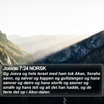 Josvas 7:24 NORSK Bible Verse Image