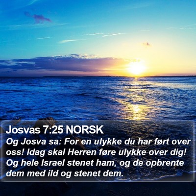 Josvas 7:25 NORSK Bible Verse Image
