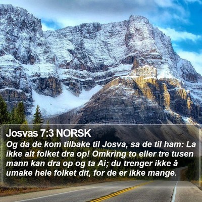 Josvas 7:3 NORSK Bible Verse Image