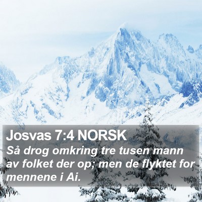 Josvas 7:4 NORSK Bible Verse Image