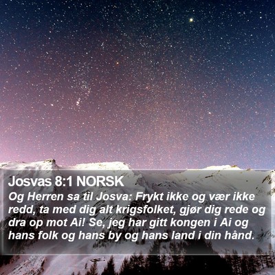 Josvas 8:1 NORSK Bible Verse Image