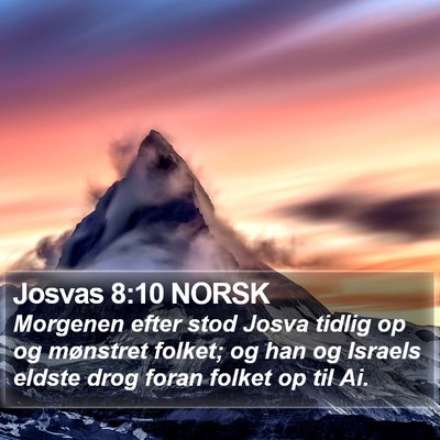 Josvas 8:10 NORSK Bible Verse Image