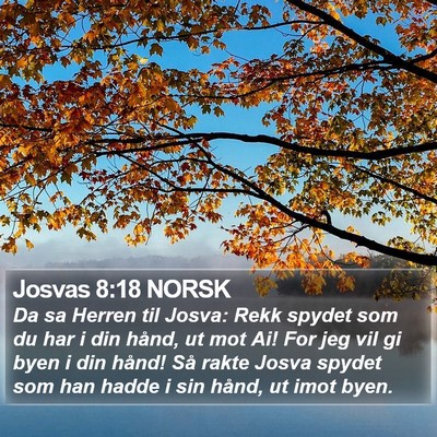 Josvas 8:18 NORSK Bible Verse Image