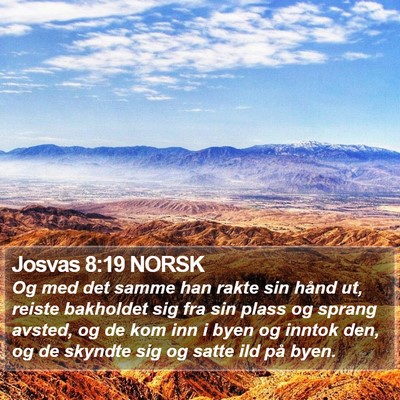 Josvas 8:19 NORSK Bible Verse Image