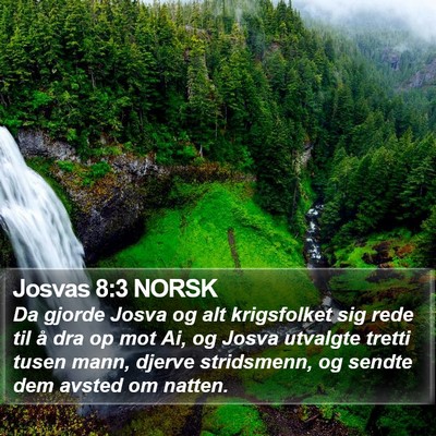 Josvas 8:3 NORSK Bible Verse Image