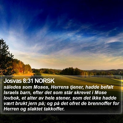 Josvas 8:31 NORSK Bible Verse Image