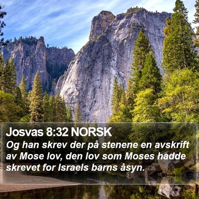 Josvas 8:32 NORSK Bible Verse Image